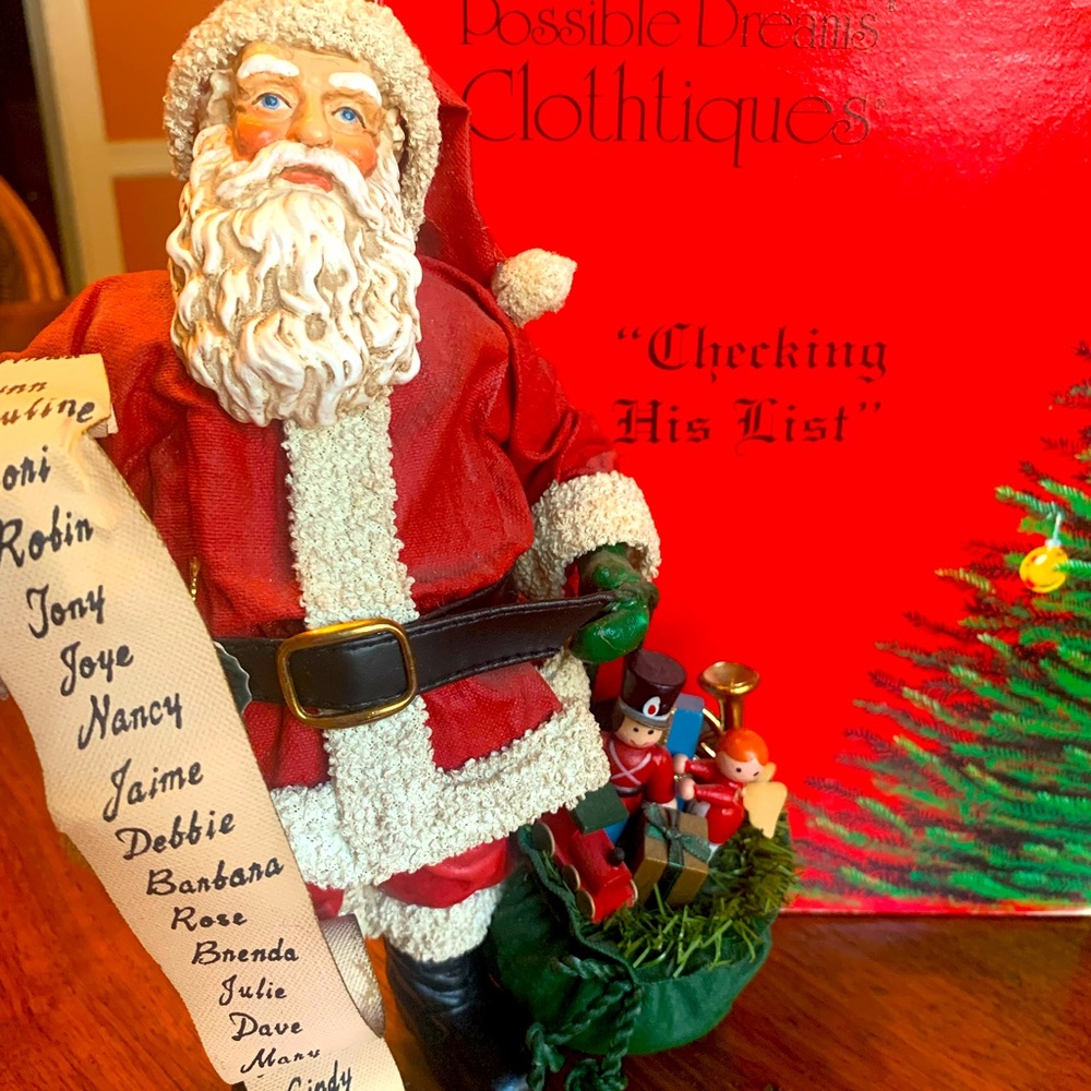 Possible Dreams Clothtiques “Checking His List” figurine
